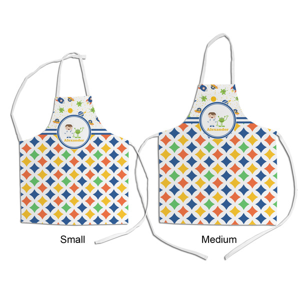 Boy's Space & Geometric Print Kid's Aprons - Comparison