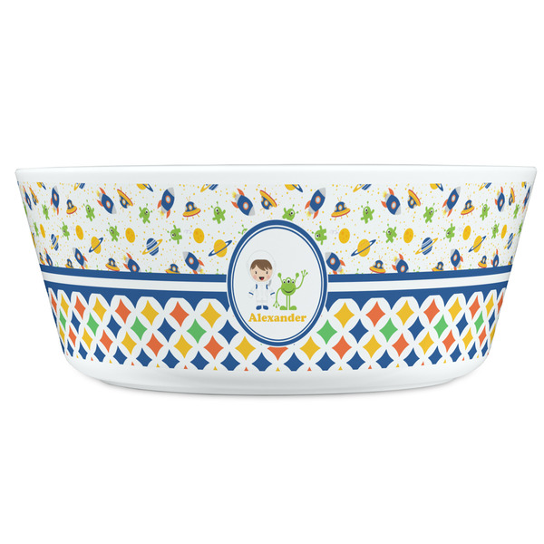 Boy's Space & Geometric Print Kids Bowls - FRONT