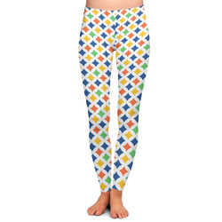 Boy's Space & Geometric Print Ladies Leggings - Large