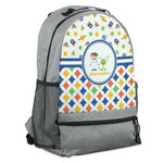 Boy's Space & Geometric Print Backpack (Personalized)