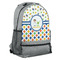 Boy's Space & Geometric Print Large Backpack - Gray - Angled View