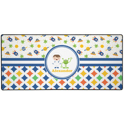 Boy's Space & Geometric Print 3XL Gaming Mouse Pad - 35" x 16" (Personalized)