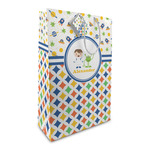 Boy's Space & Geometric Print Large Gift Bag (Personalized)