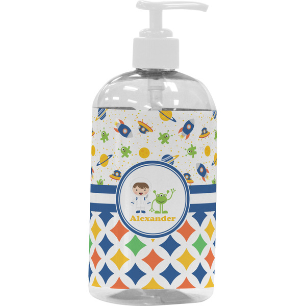 Boy's Space & Geometric Print Large Liquid Dispenser (16 oz) - White