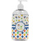 Boy's Space & Geometric Print Plastic Soap / Lotion Dispenser (16 oz - Large - White) (Personalized)