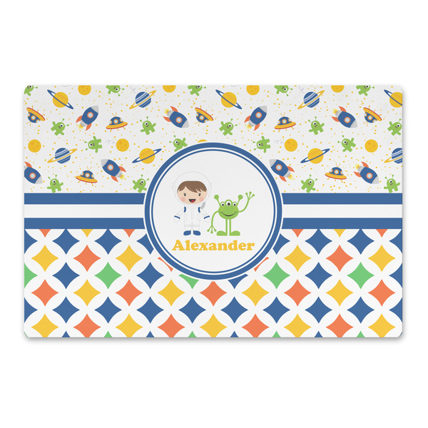 Custom Boy's Space & Geometric Print Large Rectangle Car Magnet (Personalized)