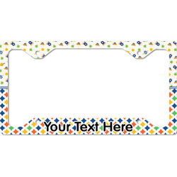 Boy's Space & Geometric Print License Plate Frame - Style C (Personalized)