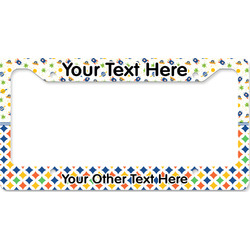 Boy's Space & Geometric Print License Plate Frame - Style B (Personalized)