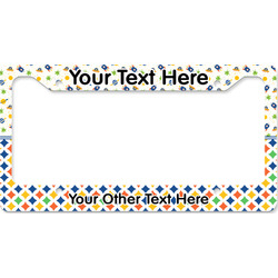 Boy's Space & Geometric Print License Plate Frame - Style B (Personalized)