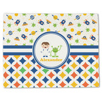 Boy's Space & Geometric Print Single-Sided Linen Placemat - Single w/ Name or Text