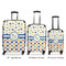 Boy's Space & Geometric Print Luggage Bags all sizes - With Handle