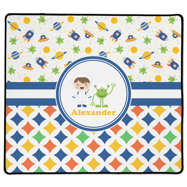 Custom Boy's Space & Geometric Print XL Gaming Mouse Pad - 18" x 16" (Personalized)