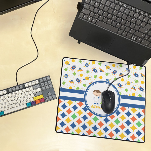 Boy's Space & Geometric Print Medium Gaming Mats - LIFESTYLE