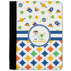 Boy's Space & Geometric Print Notebook Padfolio w/ Name or Text