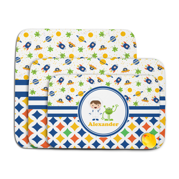 Boy's Space & Geometric Print Memory Foam Bath Mat - MAIN PARENT