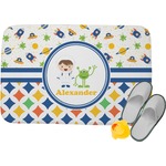 Boy's Space & Geometric Print Memory Foam Bath Mat (Personalized)