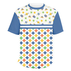 Boy's Space & Geometric Print Men's Crew T-Shirt - Medium