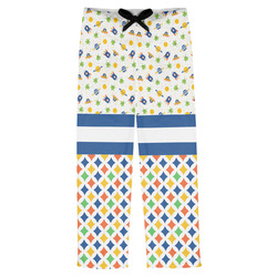 Boy's Space & Geometric Print Mens Pajama Pants - XS