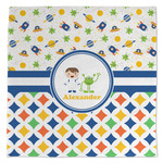 Boy's Space & Geometric Print Microfiber Dish Towel (Personalized)