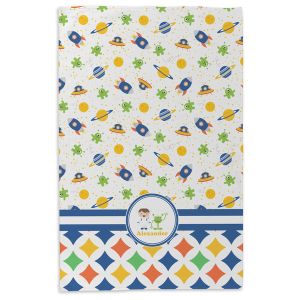 Boy's Space & Geometric Print Microfiber Dish Towel - APPROVAL