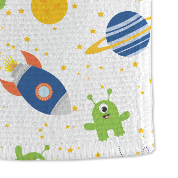 Boy's Space & Geometric Print Microfiber Dish Towel - DETAIL