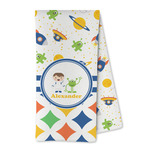 Boy's Space & Geometric Print Kitchen Towel - Microfiber (Personalized)