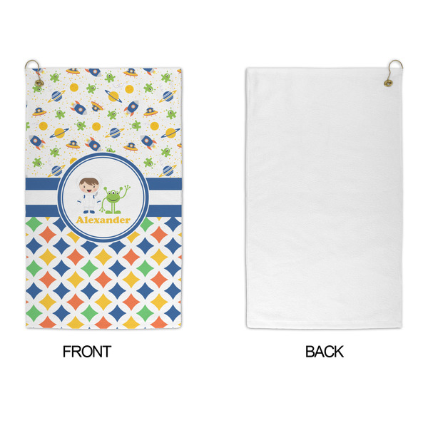 Boy's Space & Geometric Print Microfiber Golf Towels - APPROVAL