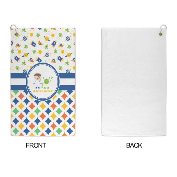 Boy's Space & Geometric Print Microfiber Golf Towels - APPROVAL