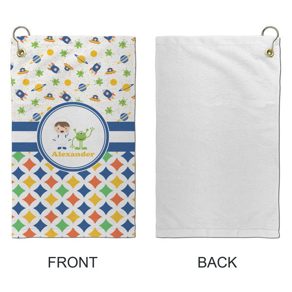 Boy's Space & Geometric Print Microfiber Golf Towels - Small - APPROVAL