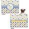 Boy's Space & Geometric Print Microfleece Dog Blanket - Regular - Front & Back