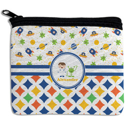 Boy's Space & Geometric Print Rectangular Coin Purse (Personalized)