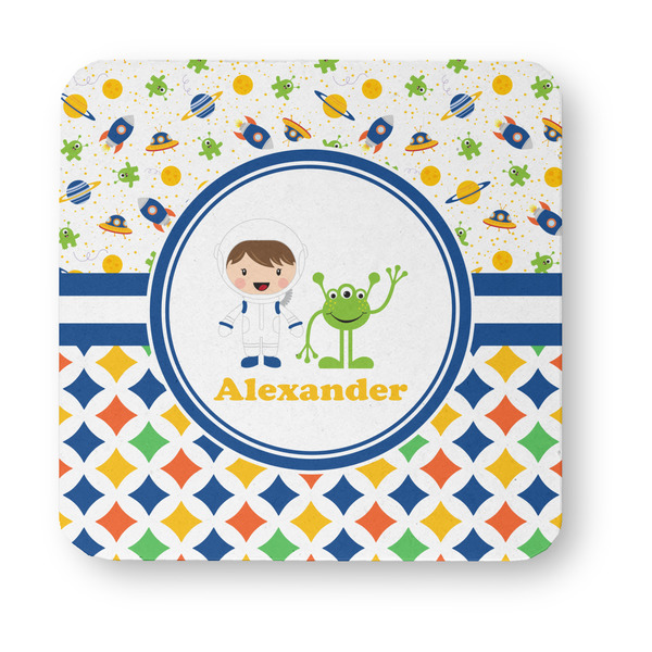 Boy's Space & Geometric Print Paper Coasters - Approval