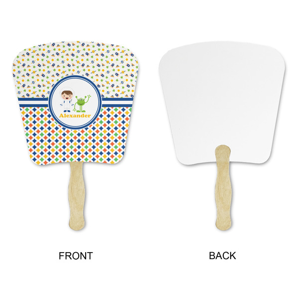 Boy's Space & Geometric Print Paper Fans - Approval
