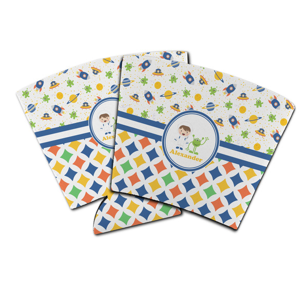 Custom Boy's Space & Geometric Print Party Cup Sleeve (Personalized)