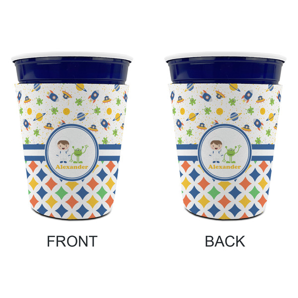 Boy's Space & Geometric Print Party Cup Sleeves - without bottom - Approval