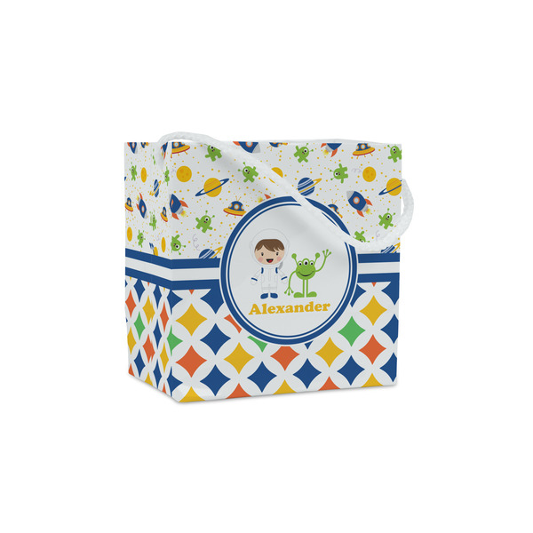 Custom Boy's Space & Geometric Print Party Favor Gift Bags (Personalized)