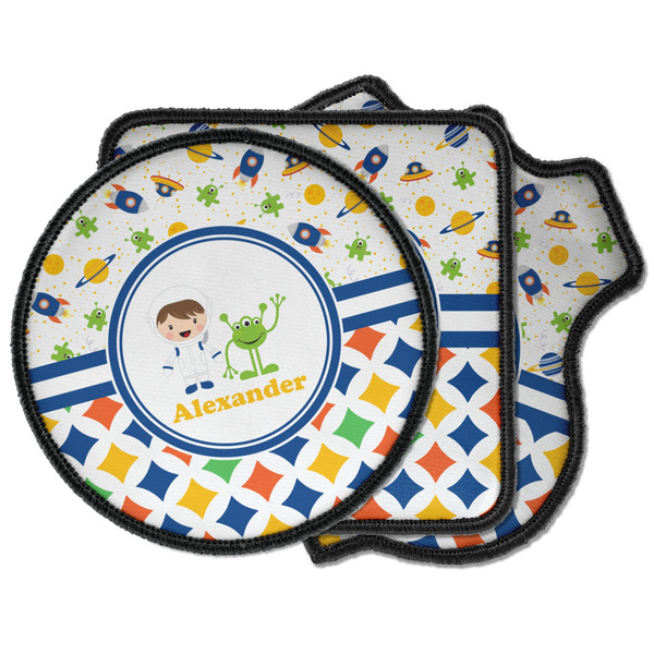 Custom Boy's Space & Geometric Print Iron on Patches (Personalized)