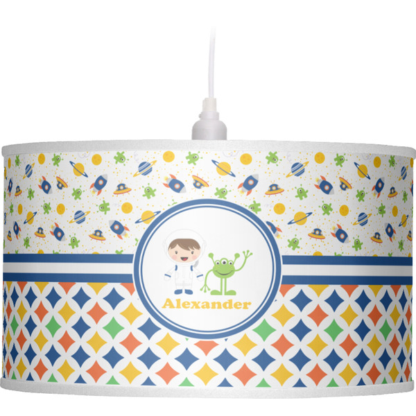 Boy's Space & Geometric Print Pendant Lamp Shade
