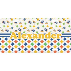 Boy's Space & Geometric Print Front License Plate (Personalized)