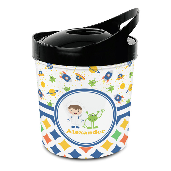 Custom Boy's Space & Geometric Print Plastic Ice Bucket (Personalized)