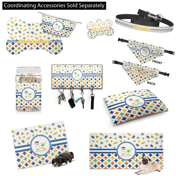 Boy's Space & Geometric Print Customized Pet Accessories