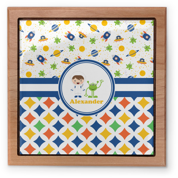 Boy's Space & Geometric Print Pet Urn - Apvl