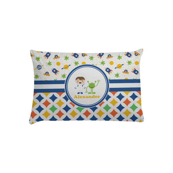 Custom Boy's Space & Geometric Print Pillow Case - Toddler (Personalized)