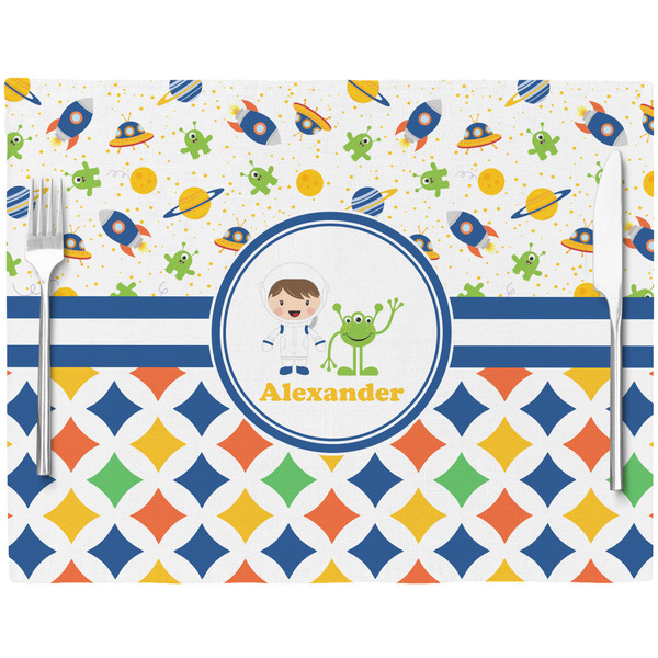 Boy's Space & Geometric Print Placemat with Props