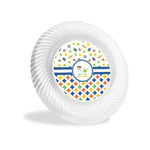 Boy's Space & Geometric Print Plastic Party Appetizer & Dessert Plates - 6" (Personalized)
