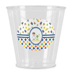 Boy's Space & Geometric Print Plastic Shot Glass (Personalized)
