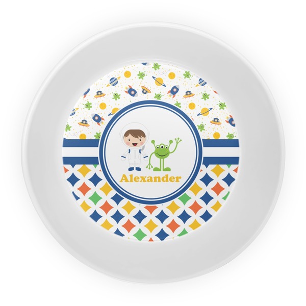 Boy's Space & Geometric Print Melamine Bowl - Center