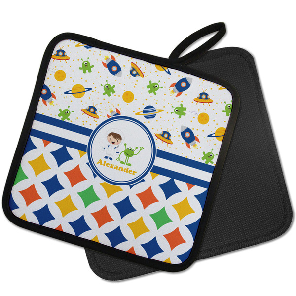 Boy's Space & Geometric Print Pot Holders - PARENT MAIN