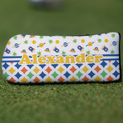 Boy's Space & Geometric Print Blade Putter Cover (Personalized)