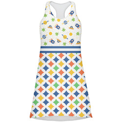 Boy's Space & Geometric Print Racerback Dress - Small